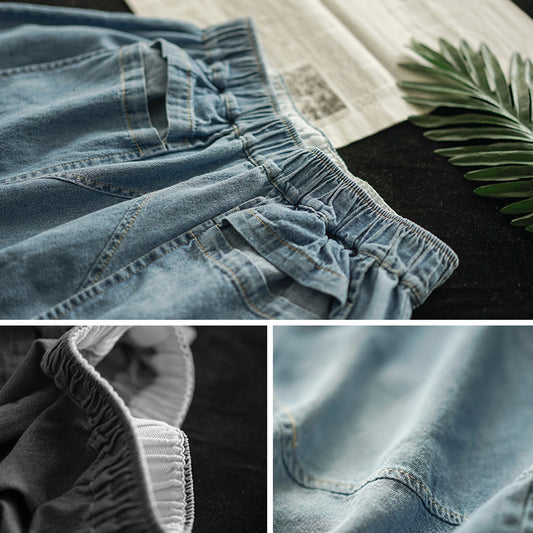 【デニムワイドパンツ】ゆったり、美シルエット、美脚、着痩せ、どんなトップスとも好相性!