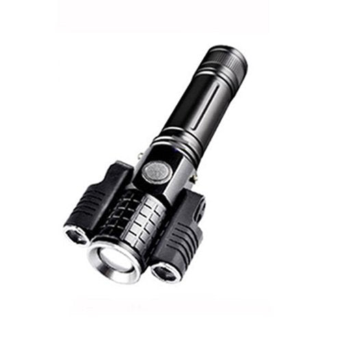 【3ヘッド多機能高輝度懐中電灯】更なる進化を遂げた一品!高輝度LED 3ライト 角度調節可能 遠距離照射 稼働時間が長い
