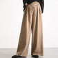 ウエスト伸縮性のあるワイドレッグパンツ