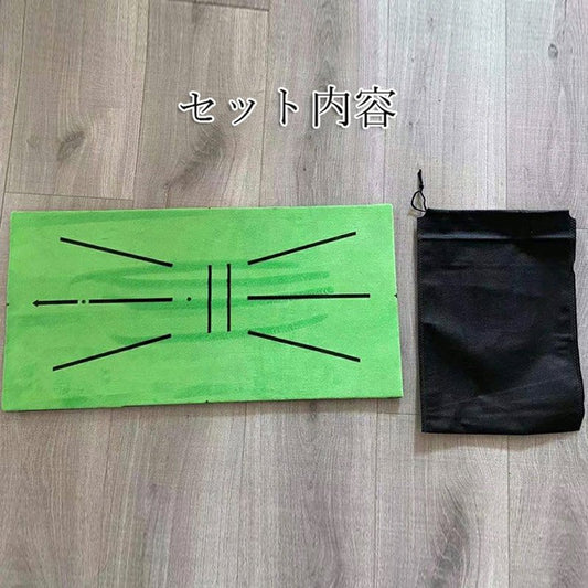 【ゴルフ練習マット】裏面に柔らかいラバーを使用し、地面にしっかり密着し、滑らなくずれにくく、耐久性抜群で、長持ちできます